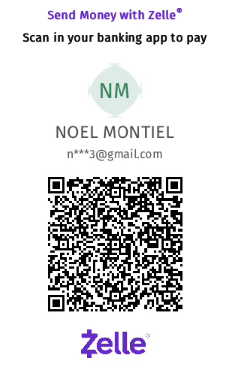 Zelle QR code for Cruz Cuts